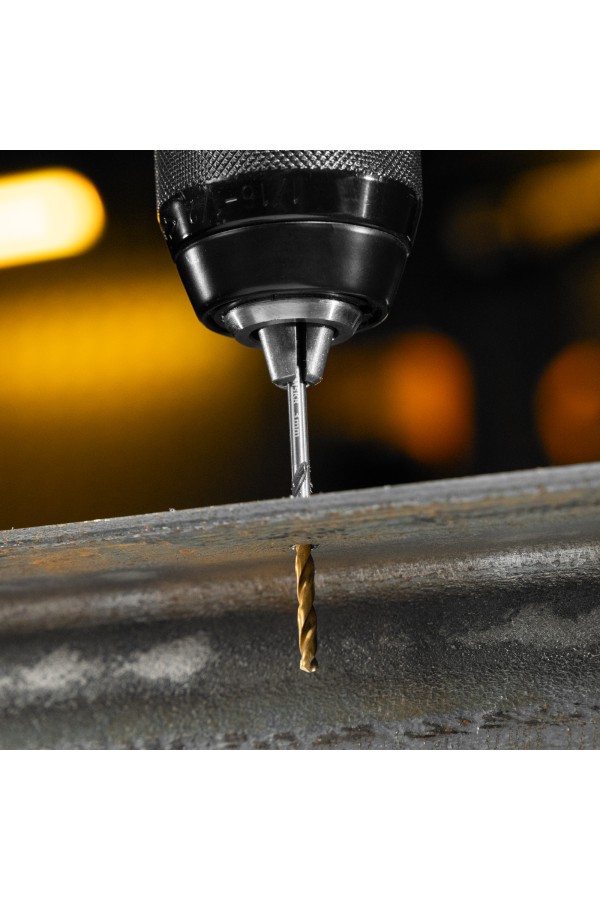 Набор сверл по металлу, 1,5-6,5мм, Р6М5К8-TiN, Golden Tip, 13 шт Denzel