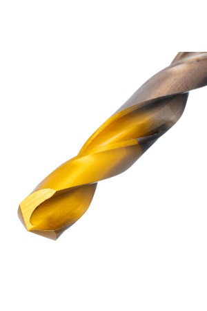 Набор сверл по металлу, 1-10 мм, Р6М5К8-TiN, Golden Tip, 19 шт Denzel