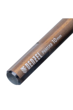 Набор сверл по металлу, 1-10 мм, Р6М5К8-TiN, Golden Tip, 19 шт Denzel