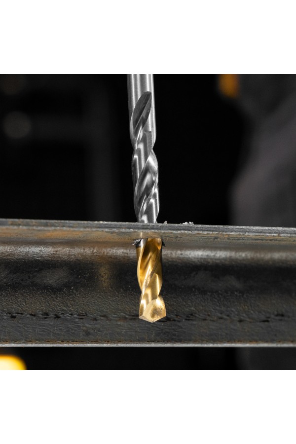 Набор сверл по металлу, 1-13 мм, Р6М5-TiN, Golden Tip, 25 шт Denzel