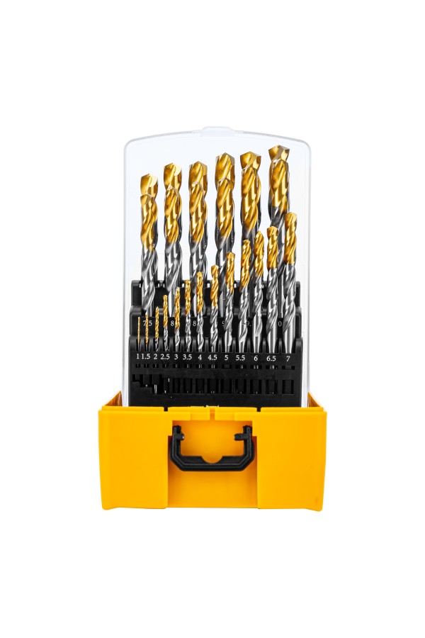 Набор сверл по металлу, 1-13 мм, Р6М5-TiN, Golden Tip, 25 шт Denzel
