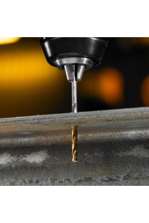 Набор сверл по металлу, 1-13 мм, Р6М5К8-TiN, Golden Tip, 25 шт Denzel