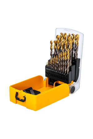 Набор сверл по металлу, 1-13 мм, Р6М5К8-TiN, Golden Tip, 25 шт Denzel