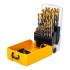 Набор сверл по металлу, 1-13 мм, Р6М5К8-TiN, Golden Tip, 25 шт Denzel