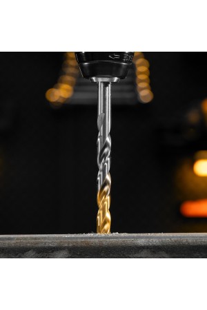 Набор сверл по металлу, 1-13 мм, Р6М5К8-TiN, Golden Tip, 25 шт Denzel