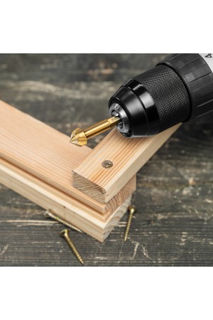 Набор зенковок, HSS, M3-M10, 6 шт, металл. кейс // Denzel