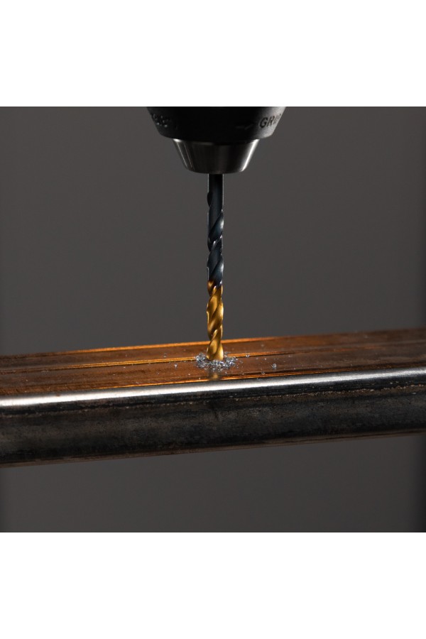 Набор сверл по металлу, 1-10 мм, HSS-Tin, Golden Tip, 10 шт Denzel