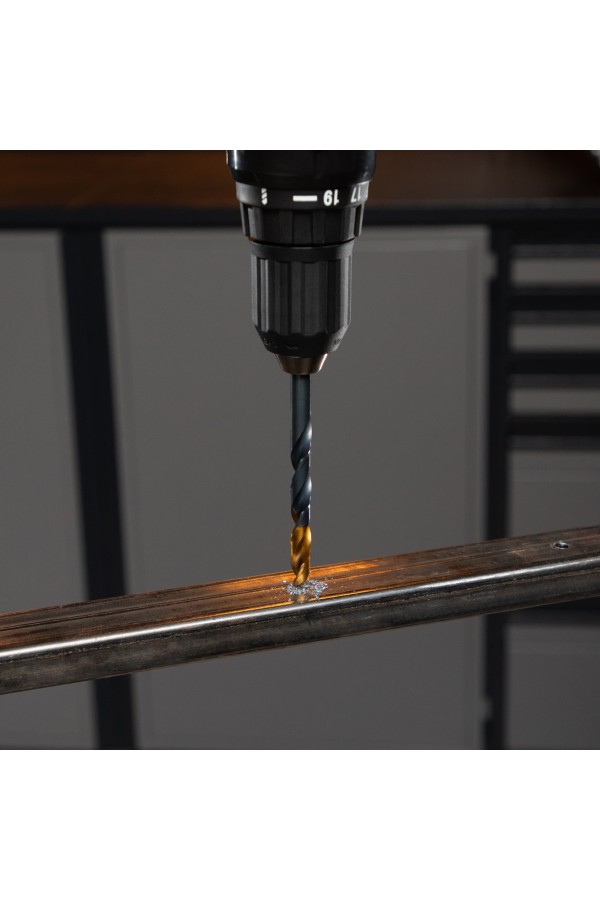 Набор сверл по металлу, 1-10 мм, HSS-Tin, Golden Tip, 10 шт Denzel