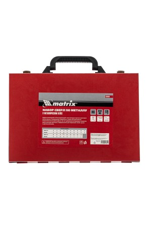 Набор сверл по металлу, 1-10 мм, 170 шт, HSS, в металлическом кейсе Matrix