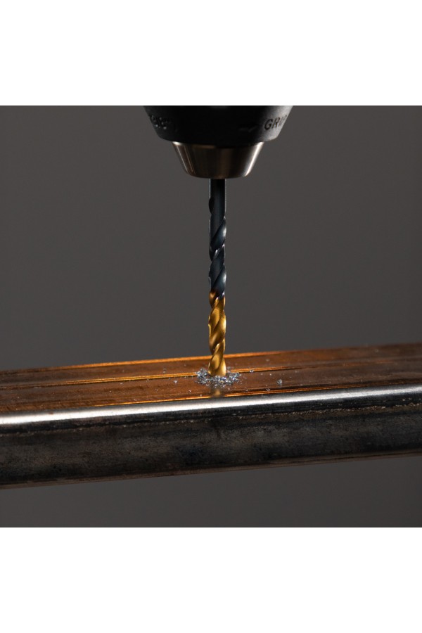 Набор сверл по металлу, 1,5-6,5 мм, HSS-Tin, Golden Tip, 13 шт Denzel