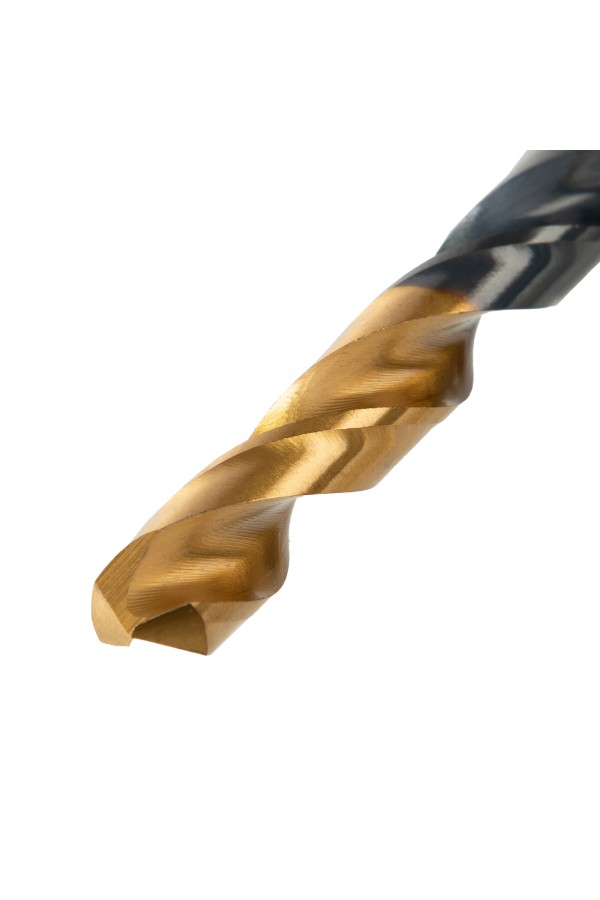 Набор сверл по металлу, 1-10 мм, HSS-Tin, Golden Tip, 19 шт Denzel