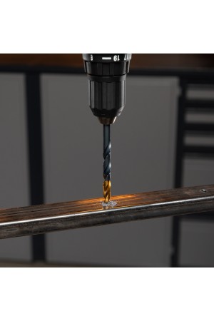 Набор сверл по металлу, 1-13 мм, HSS-Tin, Golden Tip, 25 шт Denzel