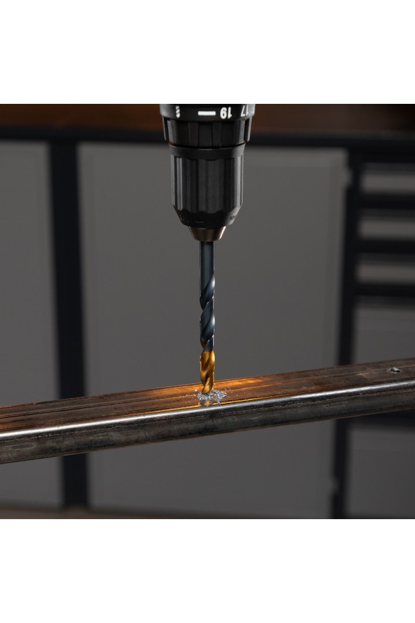 Набор сверл по металлу, 1-13 мм, HSS-Tin, Golden Tip, 25 шт Denzel