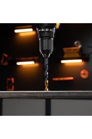 Набор сверл по металлу, 1-13 мм, HSS-Tin, Golden Tip, 25 шт Denzel