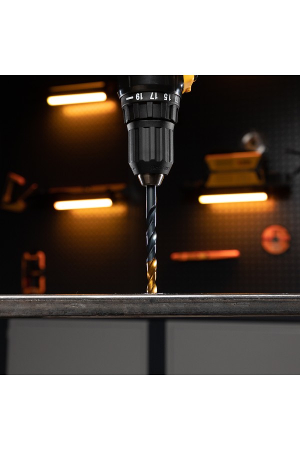 Набор сверл по металлу, 1-13 мм, HSS-Tin, Golden Tip, 25 шт Denzel