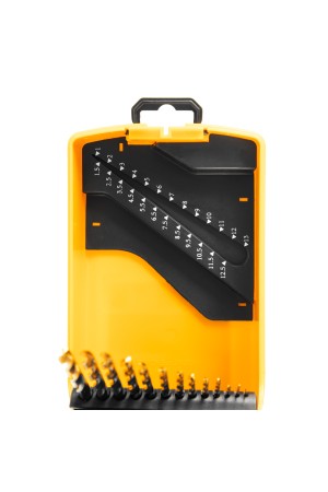 Набор сверл по металлу, 1-13 мм, HSS-Tin, Golden Tip, 25 шт Denzel