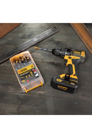 Набор сверл по металлу, 1-13 мм, HSS-Tin, Golden Tip, 25 шт Denzel