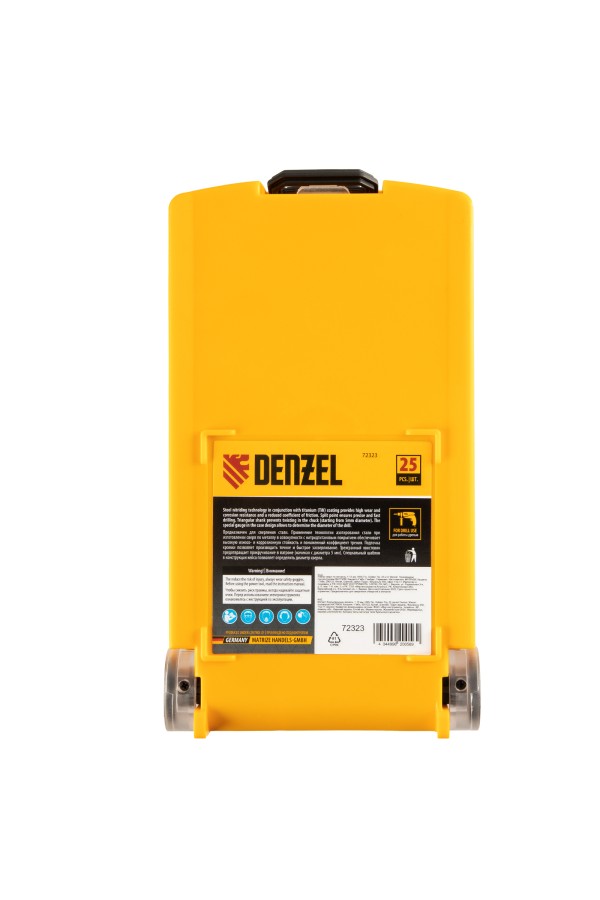 Набор сверл по металлу, 1-13 мм, HSS-Tin, Golden Tip, 25 шт Denzel