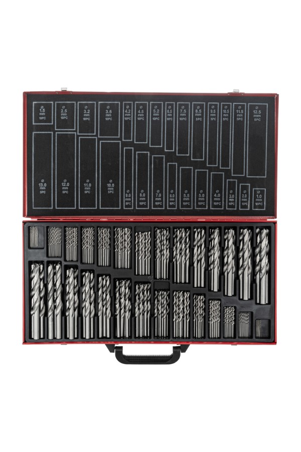 Набор сверл по металлу, 1-13 мм, 230 шт, HSS, в металлическом кейсе Matrix