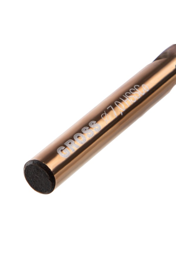 Сверло спиральное по металлу, 7 мм, HSS-Co Gross