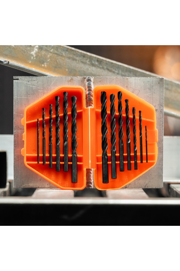 Набор сверл по металлу, 1.5-6.5 мм, (через 0.5 мм) 13 шт, пластиковый бокс, цилиндрический хвостовиковик Sparta