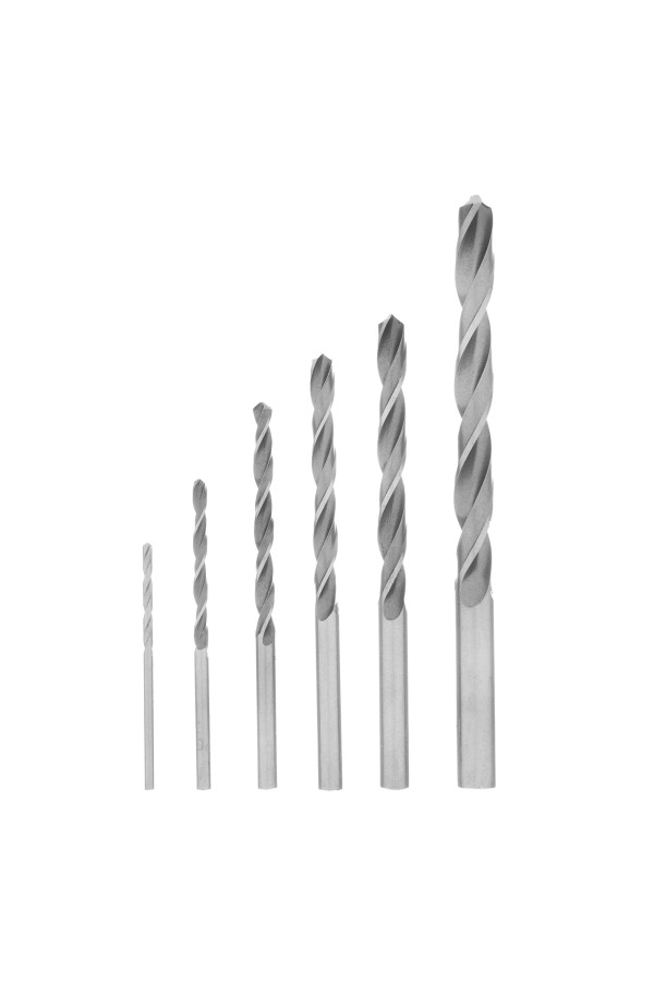 Набор сверл по металлу, 2-8 мм, 6 шт, Р6М5, пластиковый кейс, Сибртех