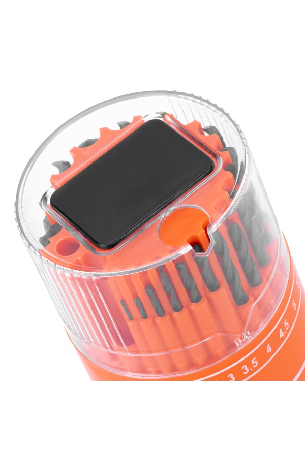 Набор сверл по металлу, 1-10 мм, (через 0.5 мм) HSS 19 шт, в стакане, цилиндрический хвостовик Sparta