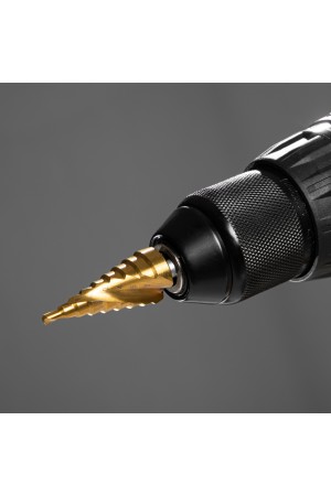 Сверло ступенчатое, 4-6-8-10-12-14-16-18-20 мм, HSS, спиральный профиль, шестигранный хвостовик Matrix