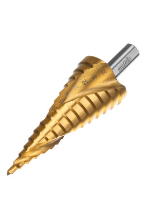 Сверло ступенчатое, 4-6-8-10-12-14-16-18-20-22-24-26-28-30-32 мм, HSS, спиральный профиль, трехгранный хвостовик Matrix