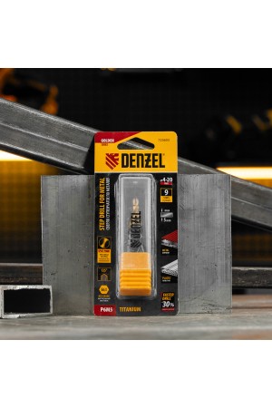 Сверло ступенчатое 4-6-8-10-12-14-16-18-20 мм, Р6М5, 6-гр. хвостовик Denzel