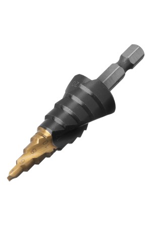 Сверло ступенчатое 4-6-8-10-12-14-16-18-20 мм, Р6М5, 6-гр. хвостовик Denzel