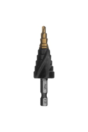 Сверло ступенчатое 4-6-8-10-12-14-16-18-20 мм, Р6М5, 6-гр. хвостовик Denzel