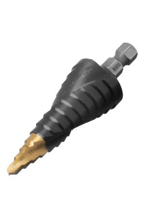 Сверло ступенчатое, 6-8-10-12-14-16-18-20-22-24-26-28-30мм, Р6М5, 6-гр. хвостовик Denzel