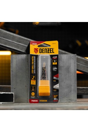 Сверло ступенчатое 4-6-8-10-12-14-16-18-20 мм, Р6М5К5, 6-гр. хвостовик Denzel