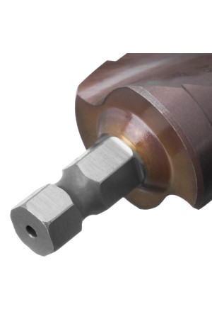 Сверло ступенчатое, 6-8-10-12-14-16-18-20-22-24-26-28-30мм, Р6М5К5, 6-гр. хвостовик Denzel