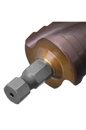 Сверло ступенчатое, 4-6-8-10-12-14-16-18-20-22-24-26-28-30-32 мм, Р6М5К5, 6-гр. хвостовик Denzel