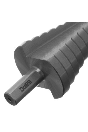 Сверло ступенчатое, 4-6-9-12-15-18-21-24-27-30-33-36-39 мм, Р6М5, трехгранный хвостовик Барс