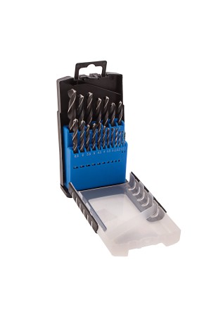 Набор сверл по металлу, 1-10 мм (через 0.5 мм), 19 шт, Р6М5, прокат, цилиндрический хвостовик Барс