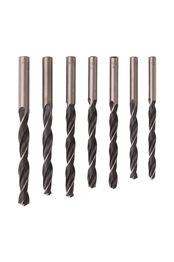 Набор сверл по металлу, 1-10 мм (через 0.5 мм) 19 шт, Р6М5, прокат, цилиндрический хвостовик Барс