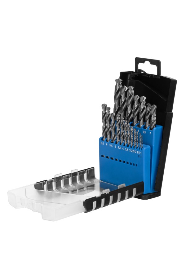 Набор сверл по металлу, 1-10 мм (через 0.5 мм) 19 шт, Р6М5, вышлиф, цилиндрический хвостовик Барс