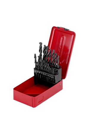 Набор сверл по металлу, 1-10 мм, (через 0.5 мм +3.2 и 4.8 мм), HSS, 21 шт, металлический бокс, цилиндрический хвостовик Sparta