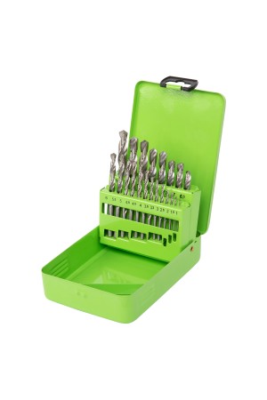 Набор сверл по металлу, 1-10 мм, (через 0.5 мм +3.2 и 4.8 мм), HSS, 21 шт, металлический бокс, цилиндрический хвостовик Сибртех