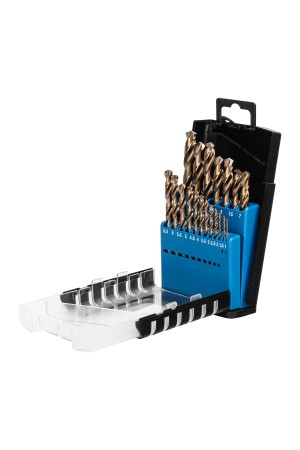 Набор сверл по металлу, 1-10 мм (через 0.5 мм), 19 шт, Р6М5К5, вышлиф, цилиндрический хвостовик Барс