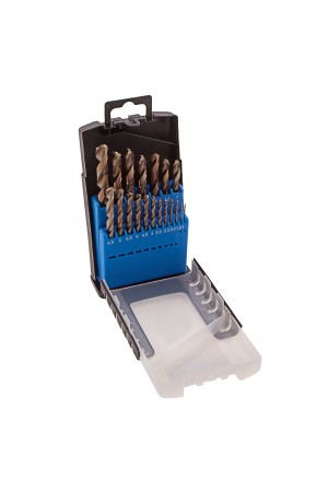 Набор сверл по металлу, 1-10 мм (через 0.5 мм), 19 шт, Р6М5, многогранная заточка, бокс Барс