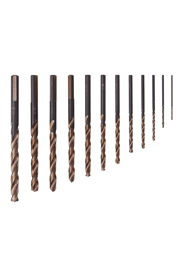 Набор сверл по металлу, 1-10 мм (через 0.5 мм) 19 шт, Р6М5, многогранная заточка, бокс Барс
