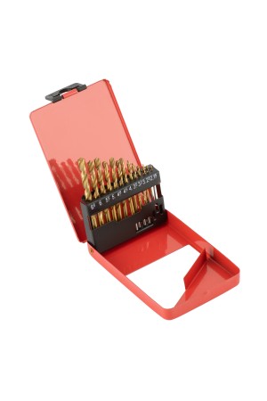 Набор нитридтитан. сверл по металлу, 1.5-6.5 мм (через 0.5 мм+3.2мм 4.8 мм), НSS, 13 шт Matrix