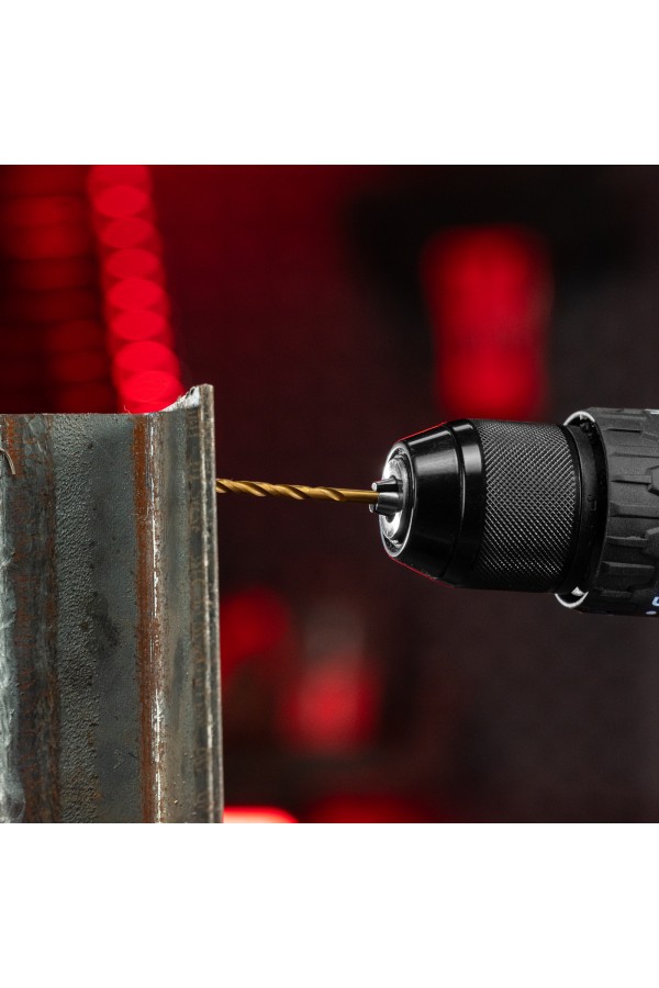 Набор нитридтитан. сверл по металлу, 1.5-6.5 мм (через 0.5 мм+3.2мм 4.8 мм) НSS 13 шт Matrix