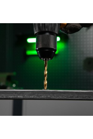 Набор нитридтитановых сверл по металлу, 1.5-6.5 мм. (через 0.5 мм.+3.2 мм, 4.8 мм.), НSS, 13 шт Сибртех