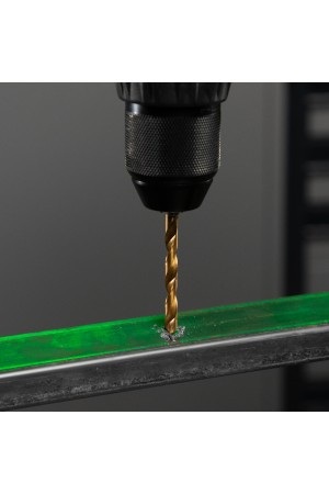 Набор нитридтитановых сверл по металлу, 1.5-6.5 мм. (через 0.5 мм.+3.2 мм, 4.8 мм.), НSS, 13 шт Сибртех