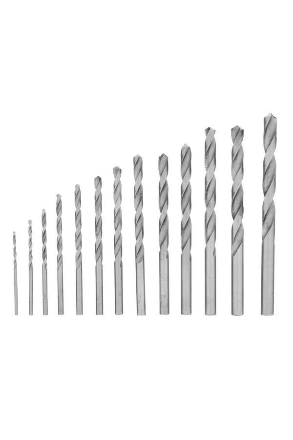 Набор сверл по металлу, 2-8 мм (через 0.5 мм) HSS 13 шт, металлическая коробка, цилиндрический хвостовик Matrix